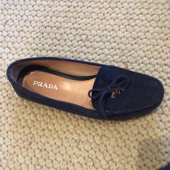 Prada Slip On Shoes Navy - Picture 1 of 5